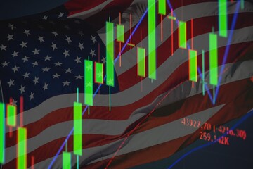 Obraz premium Stock Market Trading Chart Investment Analysis Business Index Chart Finance Board Chart
