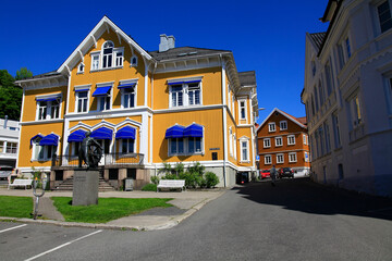 Das Rathaus von Kragerø in Südnorwegen. Norwegen, Europa  --
The town hall of Kragerø in South Norway. Norway, Europa  