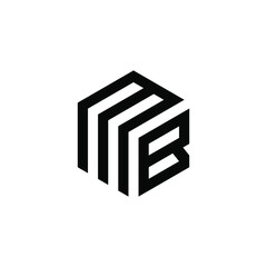 MB LOGO LETTER VECTOR ABSTRAK