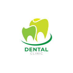 Obraz premium Dental Clinic Logo Tooth abstract design vector template Linear style. Dentist stomatology medical doctor Logotype concept icon.
