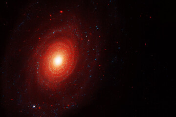 Red beautiful galaxy. Elements of this image furnished by NASA