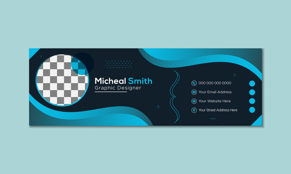 Modern creative email signature design template