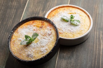 Fanilla pie, sweets. food photography, dark background