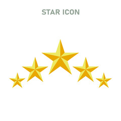 Star, 5 stars, rating icon design