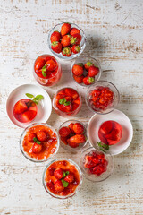 いちごのデザート　 red strawberries 