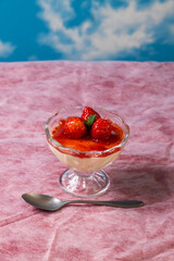 いちごのデザート　 red strawberries 