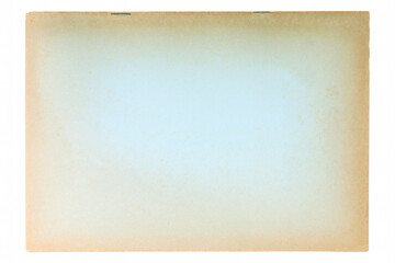 Isolated old brown yellowed worn out ripped yellow background paper texture with stain