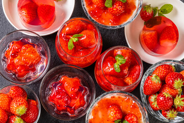 いちごのデザート　 red strawberries 