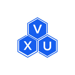 VXU letter logo design on black background. VXU  creative initials letter logo concept. VXU letter design.