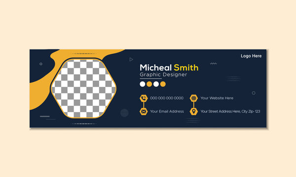 Modern creative email signature design template
