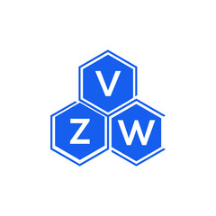 VZW letter logo design on black background. VZW  creative initials letter logo concept. VZW letter design.