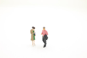 a mini of the business figure, Boss and secretary