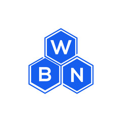 WBN letter logo design on black background. WBN  creative initials letter logo concept. WBN letter design.