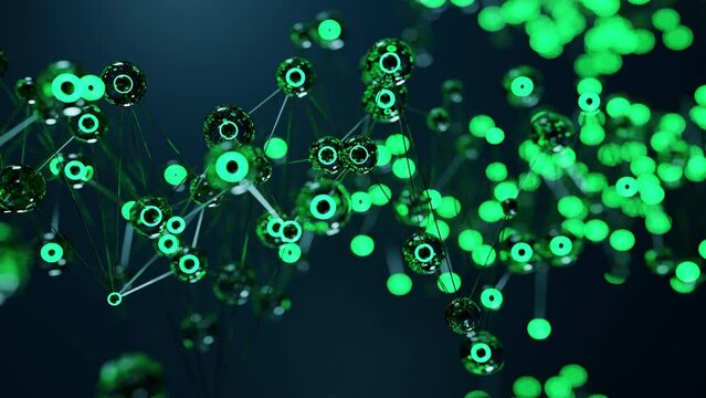Connected Molecules in Abstract Movement Animation
