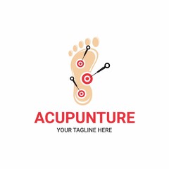 Acupuncture needles as medical symbols logo template with vector files.