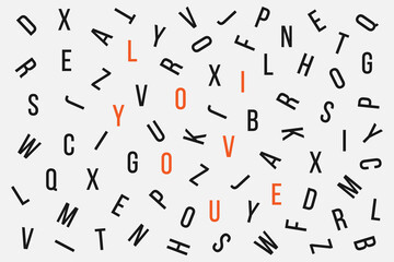Alphabet pattern design