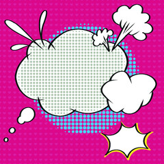 팝아트 말풍선 벡터 일러스트 디자인