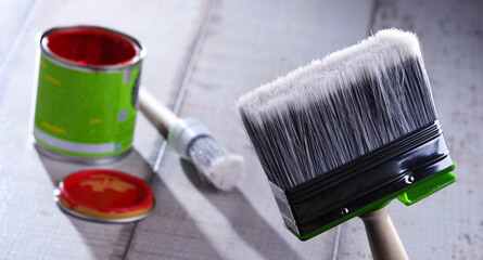 Medium size paintbrush for home decorating purposes