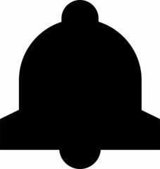 bell icon black vector symbol illustration