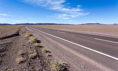 View of desert land going from Calama to San Pedro de Atacama