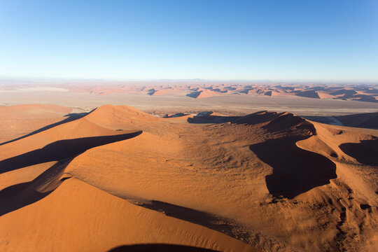 A helicopter view of Sossusvlei