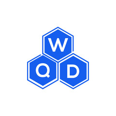 WQD letter logo design on White background. WQD creative initials letter logo concept. WQD letter design. 