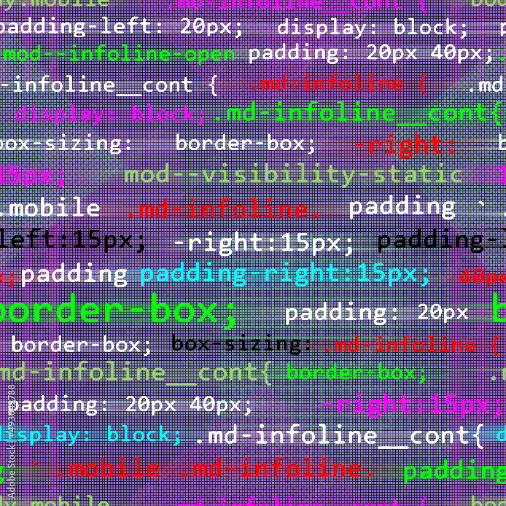Fototapete Abstract striped background with colorful letters. Seamless  pattern.