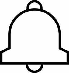 bell icon outline vector symbol illustration