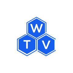 WTV letter logo design on White background. WTV creative initials letter logo concept. WTV letter design. 