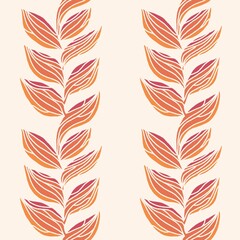 Seamless leaves and branches pattern for fabrics and textiles and cards and linens and wrapping paper