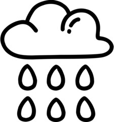 handdrawn rain icon