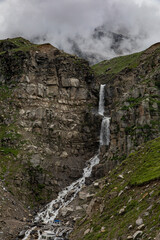 Waterfall enroute Kaza on manali Kaza road, Himachal Pradesh,India