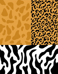 Set seamless animal skin pattern © Edyta.artdiary