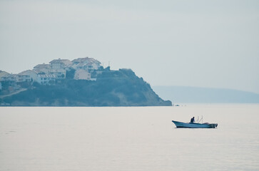 Obraz premium boat on the sea