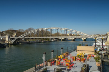 view of the austerlitz bridge in Paris
