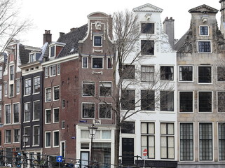 Amsterdam Herengracht and Leidsegracht Canal Historic House Facades, Netherands