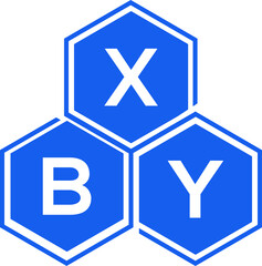 Obraz premium XBY letter logo design on White background. XBY creative initials letter logo concept. XBY letter design. 