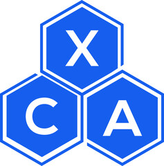 Fototapeta premium XCA letter logo design on White background. XCA creative initials letter logo concept. XCA letter design. 