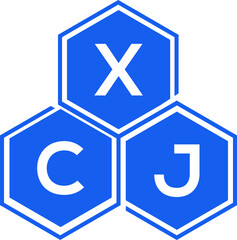 Obraz premium XCJ letter logo design on White background. XCJ creative initials letter logo concept. XCJ letter design. 