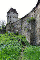 Fototapeta na wymiar Defense tower of the medieval fortress of Sighisoara 6