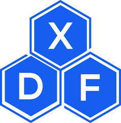XDF letter logo design on White background. XDF creative initials letter logo concept. XDF letter design. 
