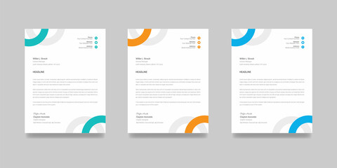 Creative business style letterhead template design print ready editable template in A4 size