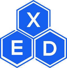 Obraz premium XED letter logo design on White background. XED creative initials letter logo concept. XED letter design. 