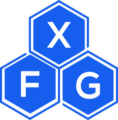 Obraz premium XFG letter logo design on White background. XFG creative initials letter logo concept. XFG letter design. 