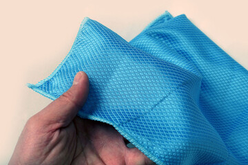 microfiber cleaning cloth on a white background,