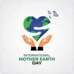 International Mother Earth Day. Template for background, banner, card, poster.