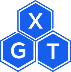 Obraz premium XGT letter logo design on White background. XGT creative initials letter logo concept. XGT letter design. 