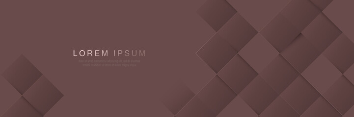 Abstract brown luxury rectangles background. Website, banner and brochure background. Vector illustration