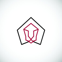 Lion head outline drawing