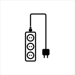 extension cord drawing icon vector illustration symbol